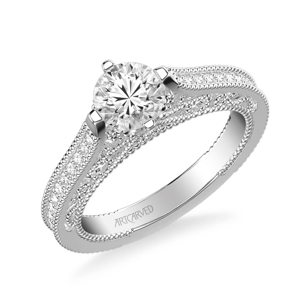 Juliana Vintage Side Stone Heritage Collection Diamond Engagement Ring