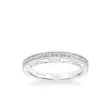 Velma Vintage Heritage Collection Diamond and Milgrain Filigree Scrollwork Wedding Band