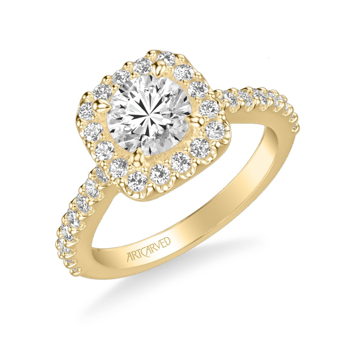 Lenore Classic Round Halo Diamond Engagement Ring