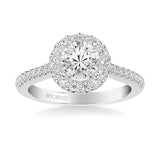 Judith Classic Round Halo Diamond Engagement Ring