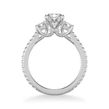 Jill Classic Three Stone Diamond Engagement Ring