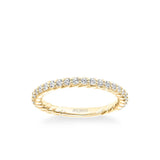 Wren Contemporary Diamond and Rope Wedding Band