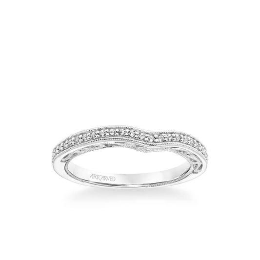 Gayla Vintage Heritage Collection Diamond and Milgrain Filigree Scrollwork Wedding Band