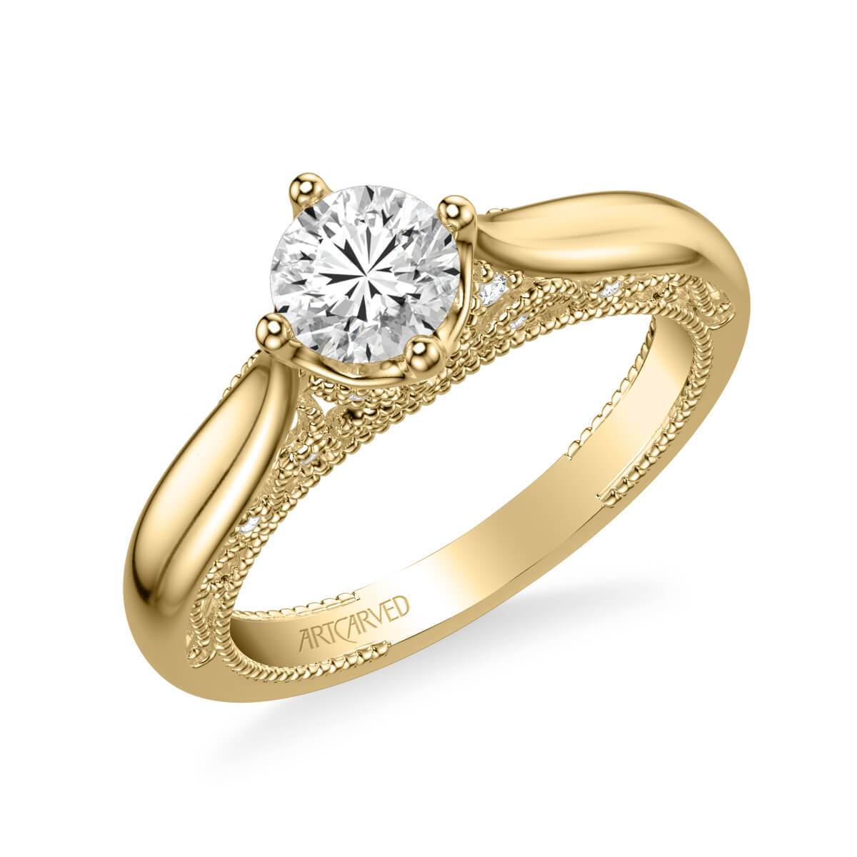 Gayla Vintage Solitaire Heritage Collection Diamond Engagement Ring