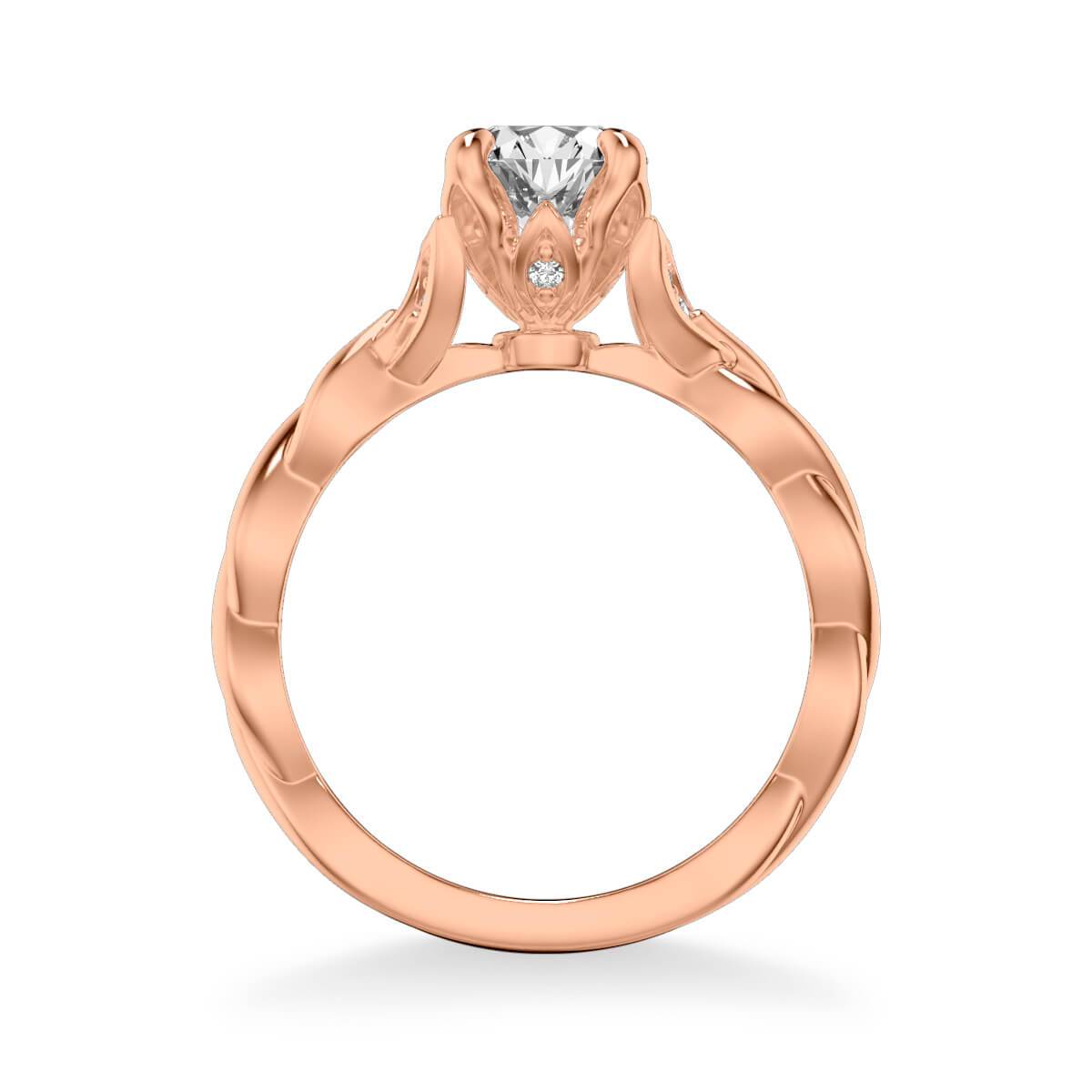 Cherie Contemporary Solitaire Floral Diamond Engagement Ring