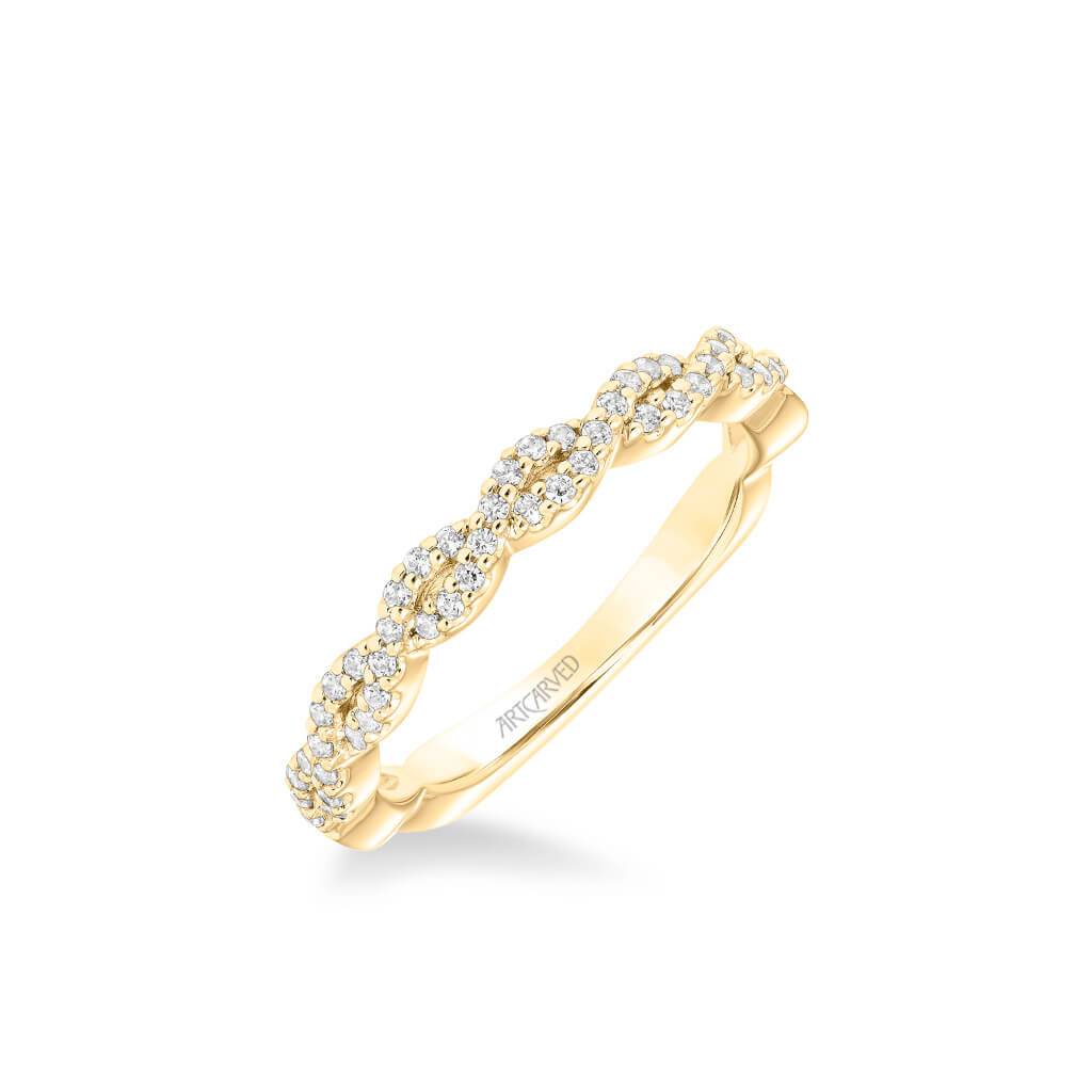 Cherie Contemporary Diamond Twist Wedding Band