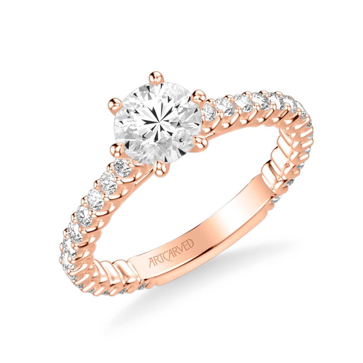 Arabelle Classic Side Stone Diamond Engagement Ring