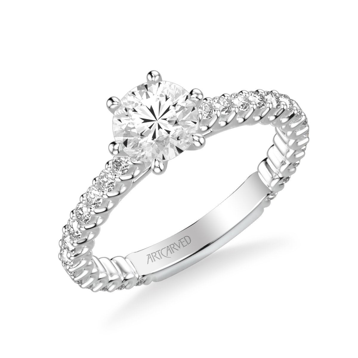 Arabelle Classic Side Stone Diamond Engagement Ring