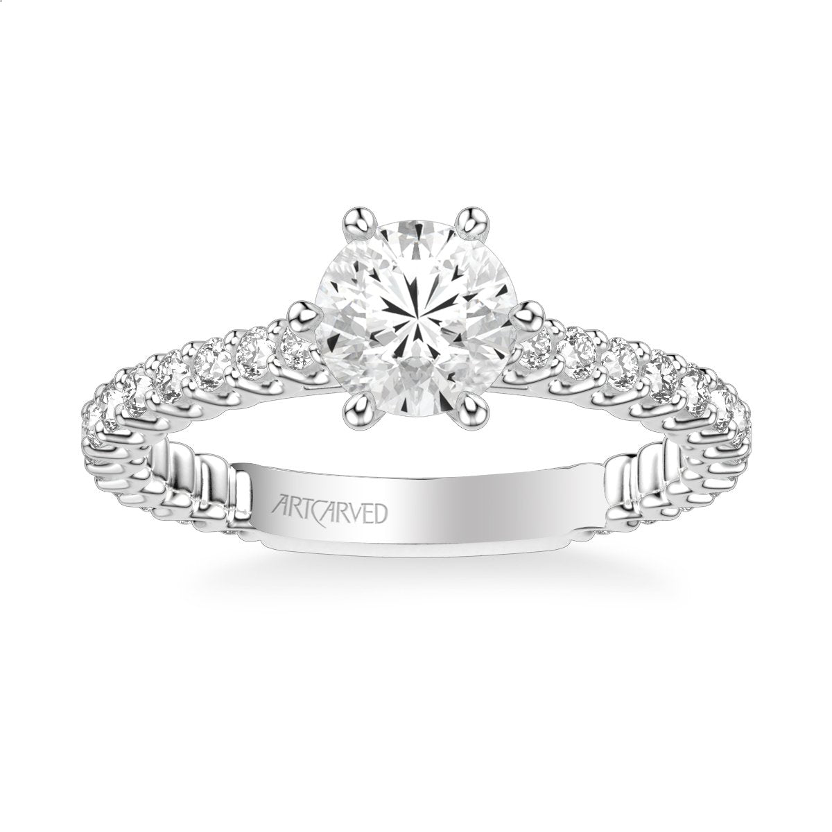 Arabelle Classic Side Stone Diamond Engagement Ring