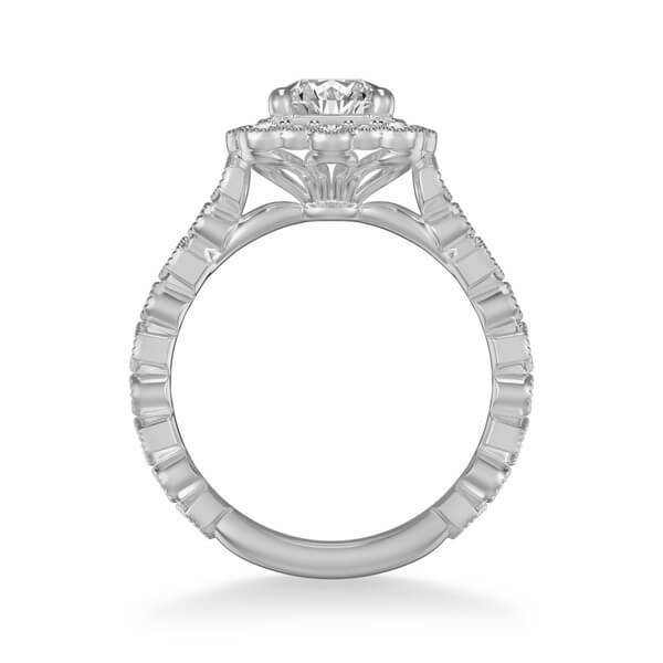 Lilith Vintage Unique Halo Diamond Engagement Ring