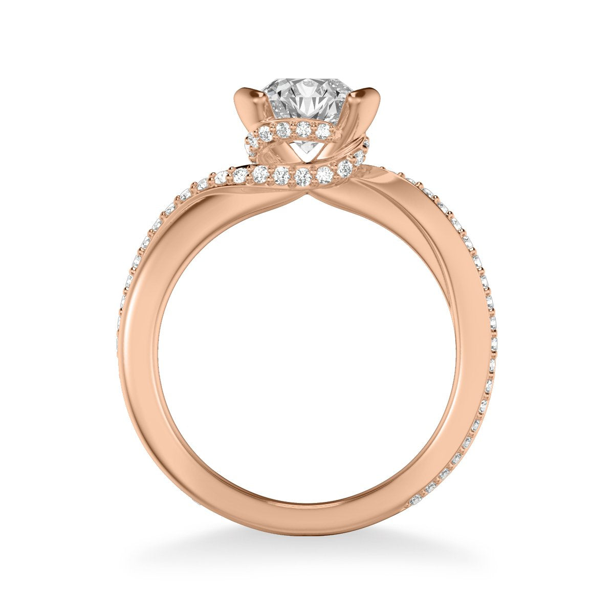 Zola Contemporary Side Stone Bezel Diamond Engagement Ring