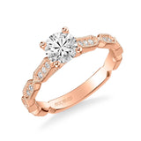 Cressida Vintage Side Stone Diamond Engagement Ring