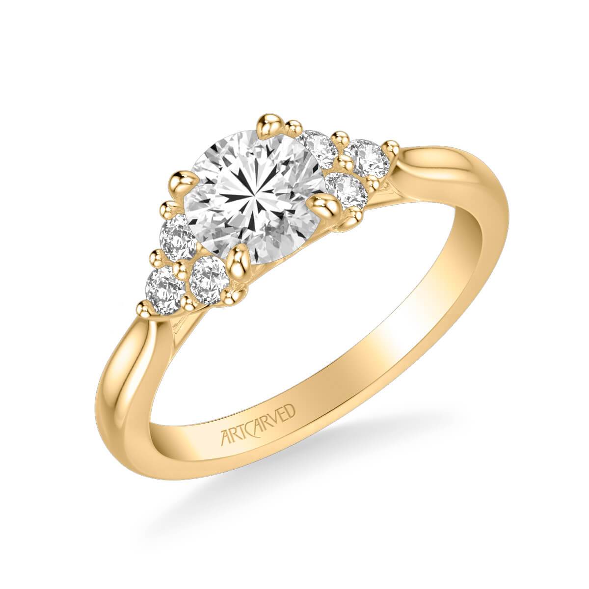 Maryann Classic Three Stone Diamond Engagement Ring