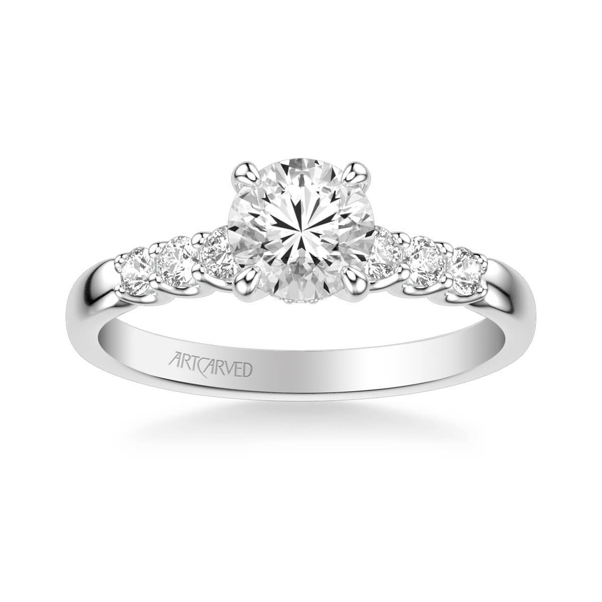 Erica Classic Side Stone Diamond Engagement Ring