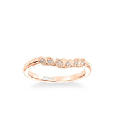 Heather Contemporary Diamond Leaf Wedding Band