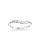 Heather Contemporary Diamond Leaf Wedding Band