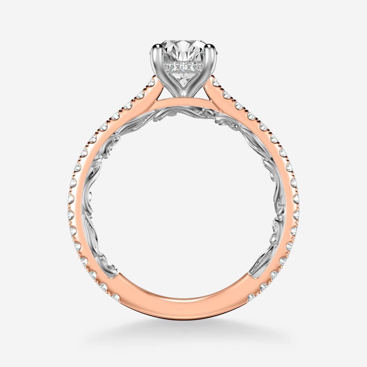 Sonya Lyric Collection Classic Side Stone Diamond Engagement Ring