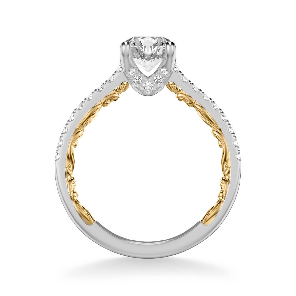 Marta Lyric Collection Classic Side Stone Diamond Engagement Ring