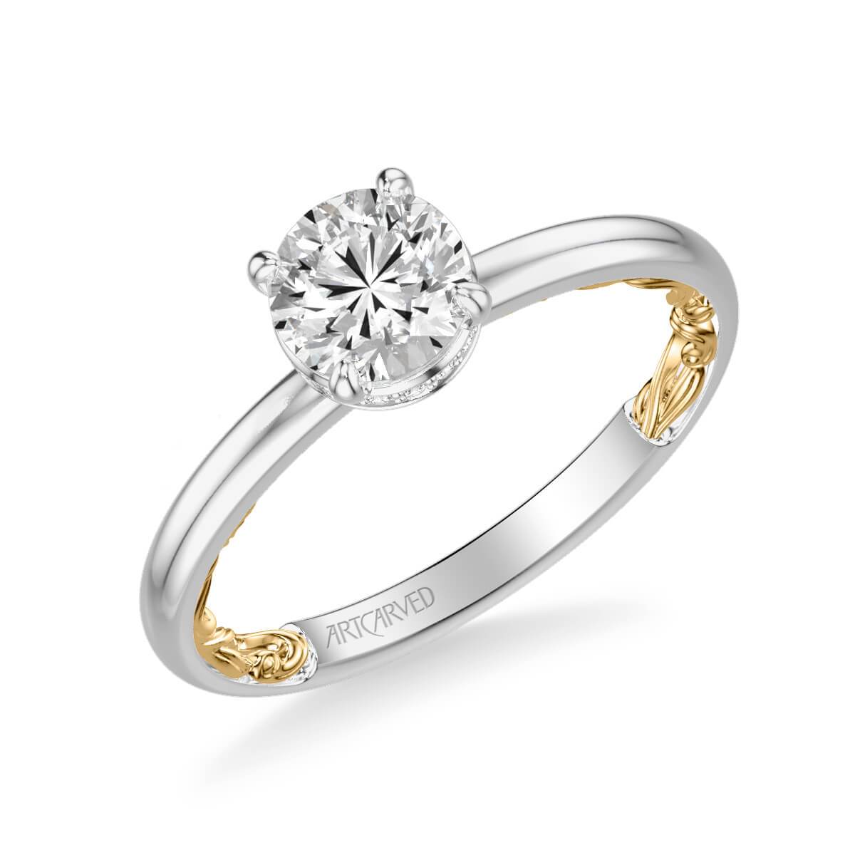 Aileen Lyric Collection Classic Solitaire Diamond Engagement Ring