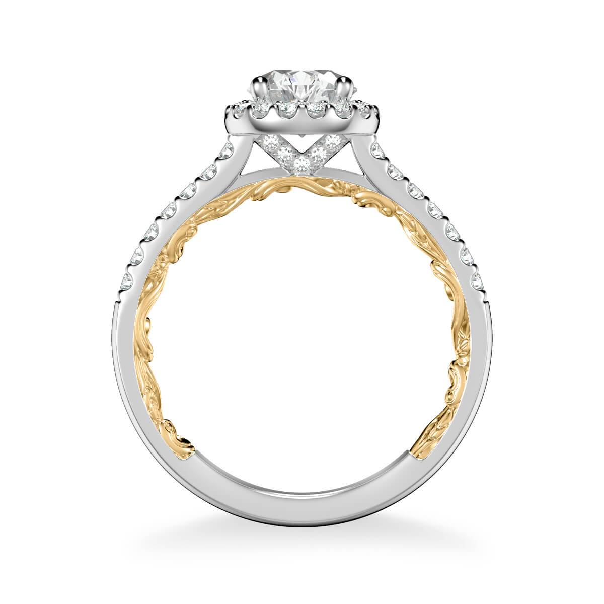 Theda Lyric Collection Classic  Side Stone Diamond Engagement Ring
