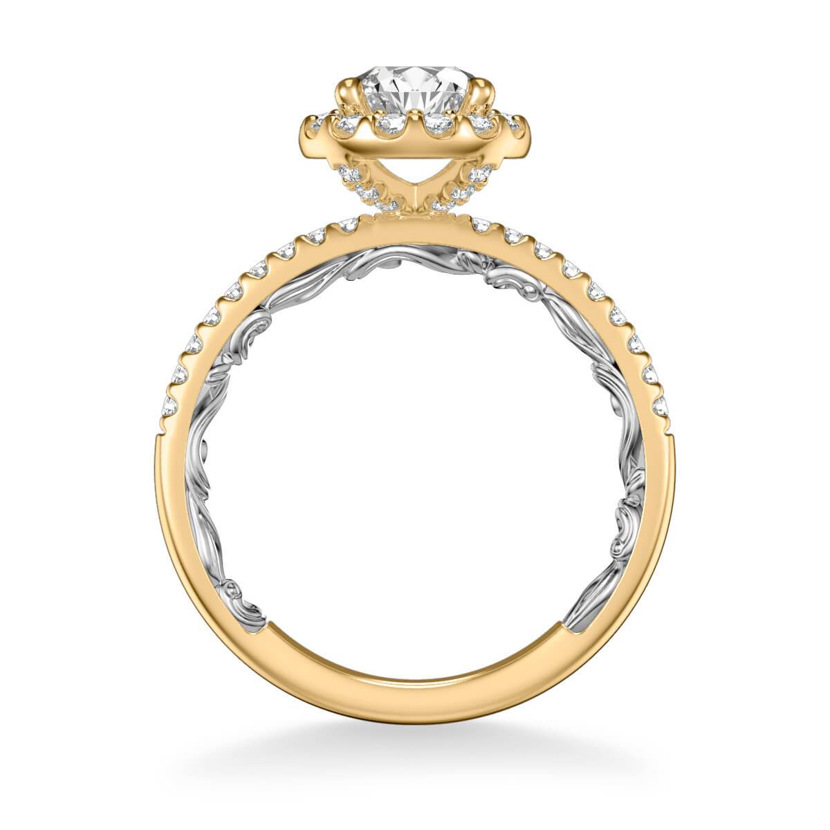 Winifred Lyric Collection Classic Side Stone Diamond Engagement Ring