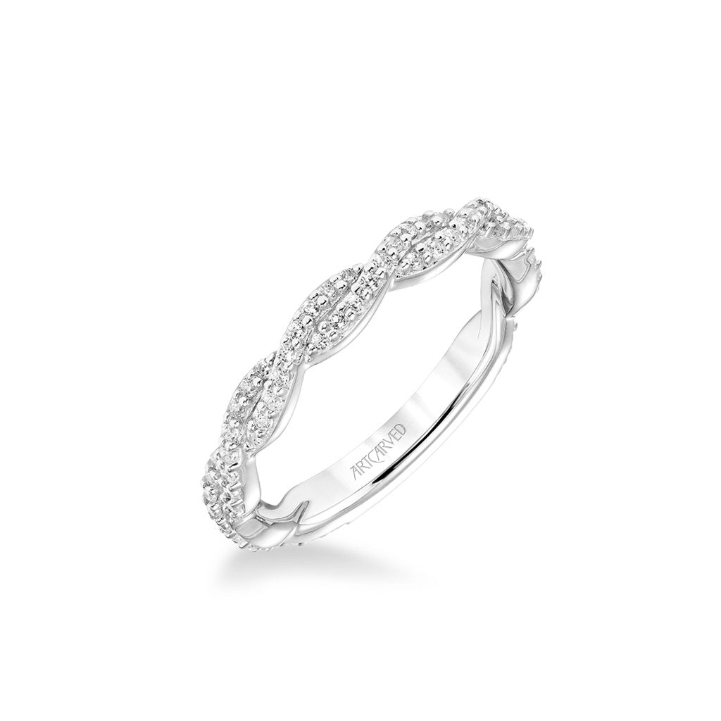 Stackable Band with Diamond Twist