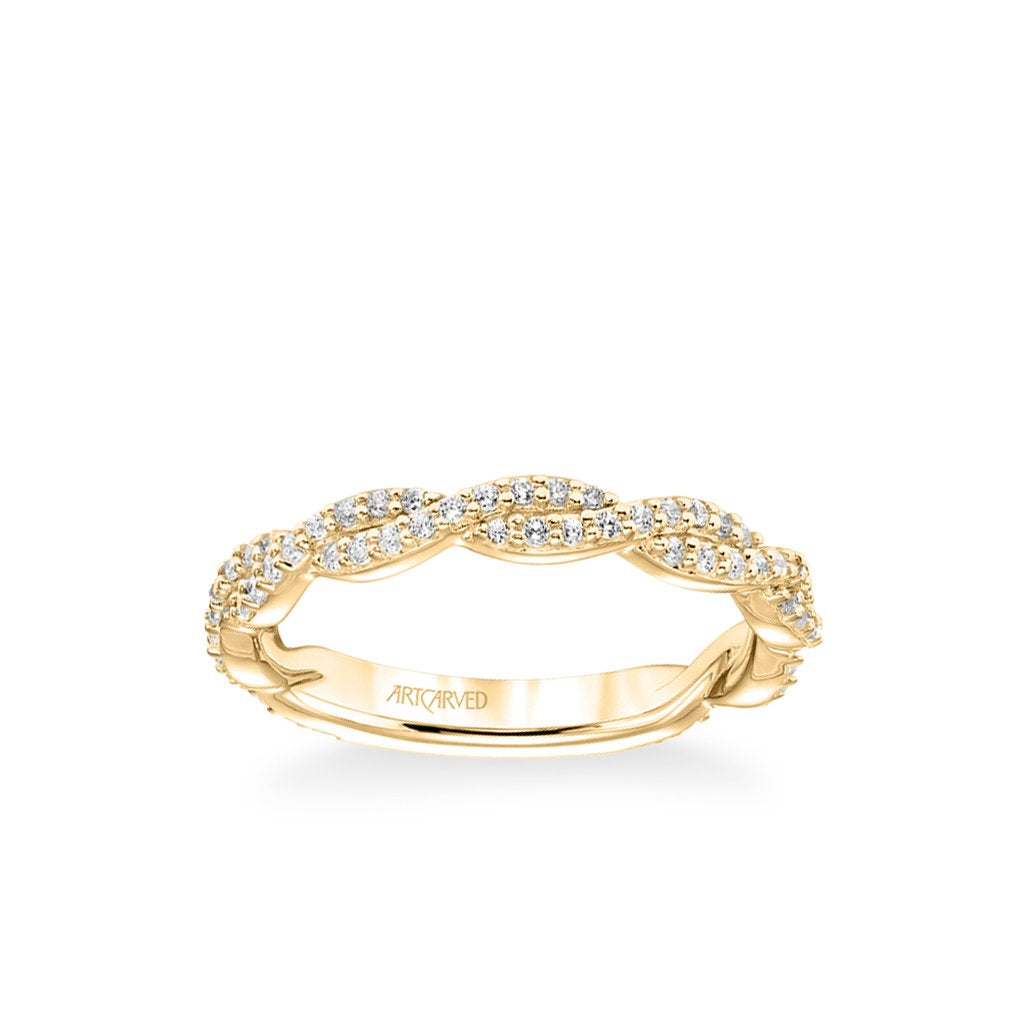 Stackable Band with Diamond Twist