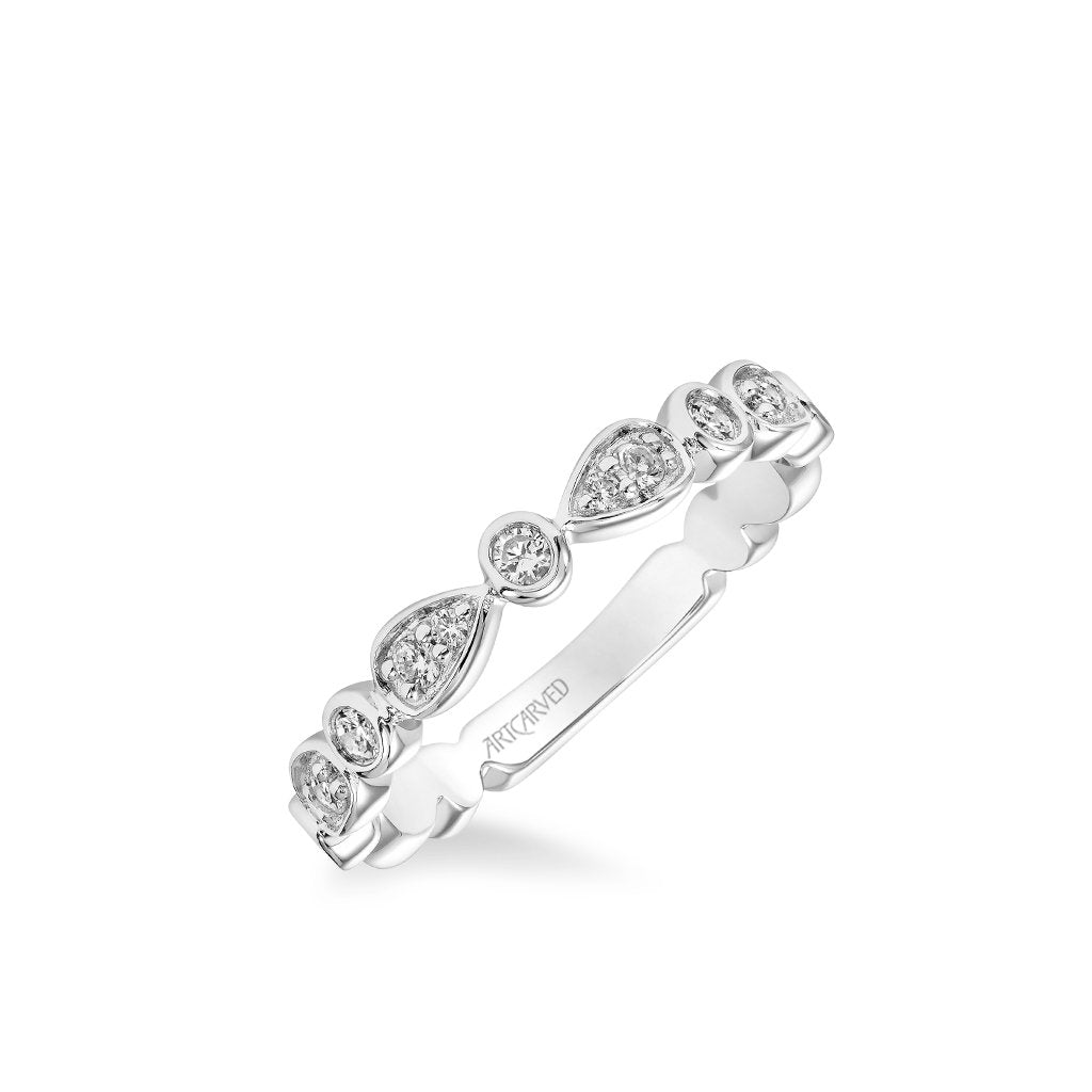 Stackable Band with Diamond and Multi-Shape Design