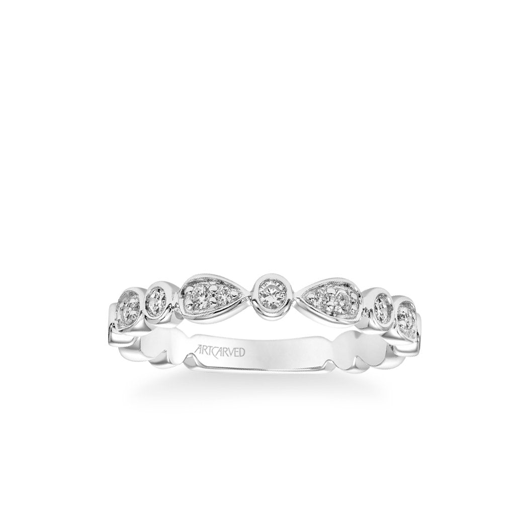 Stackable Band with Diamond and Multi-Shape Design