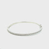 14KT White Gold Round Cut Diamond Bangle