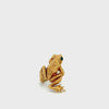 Vintage 18KT Yellow Gold Emerald Frog Ring