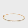 14KT Pink Gold And Round Cut Diamond Bangle