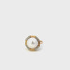 Vintage 14KT Yellow Gold Mobe Pearl And Diamond Ring