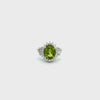 Estate Retro Era Peridot And Diamond Cocktail Ring