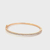 14KT Rose Gold Round Cut Diamond Bangle