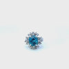 Estate Art Deco Blue Zircon And Diamond Ring