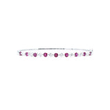 18kt White Gold Ruby Bangle