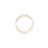 18KT Rose Gold And Diamond Criss-Cross Ring