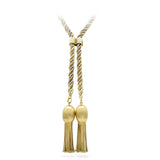 Vintage 1960s 18KT Yellow And White Gold Rope Necklace