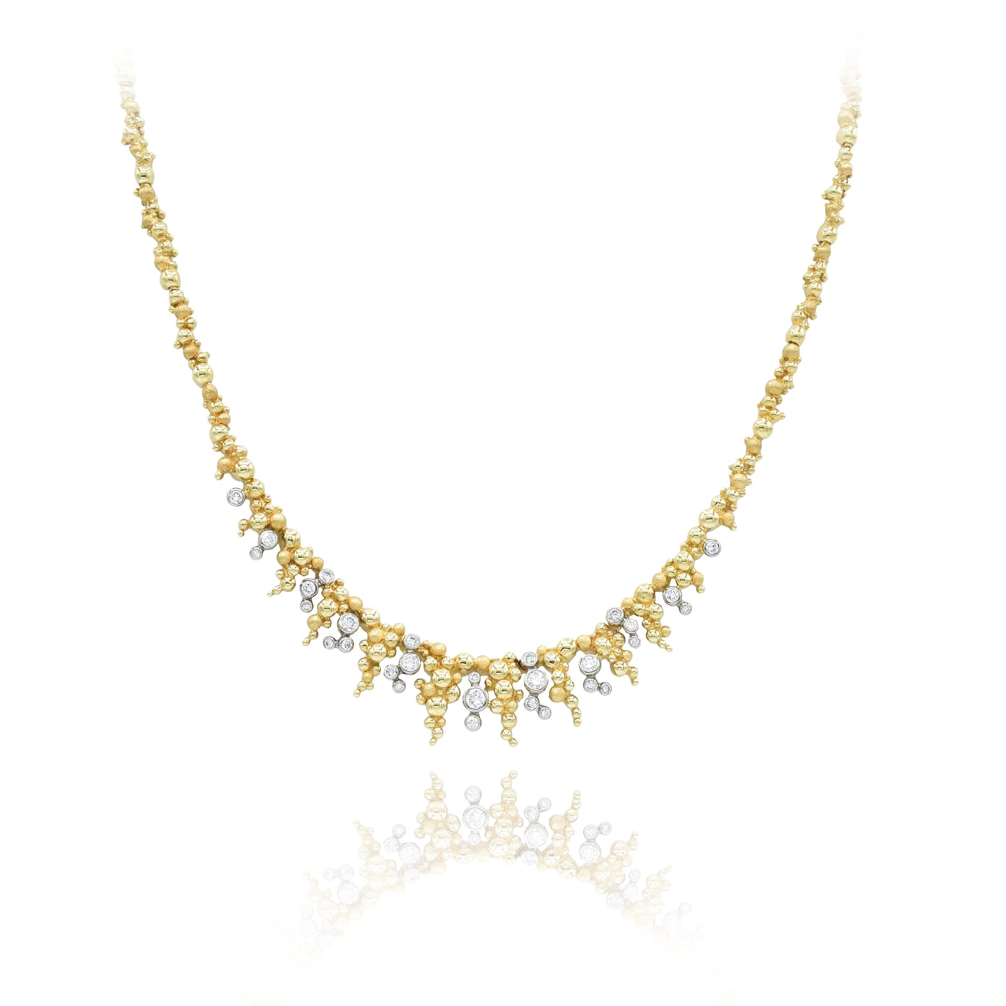 Estate 18KT Yellow Gold Diamond Necklace