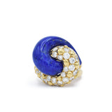 Estate Lapis Lazuli Diamond Ring