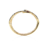 18kt Rose Gold Champagne, Black & White Diamond Snake Bracelet