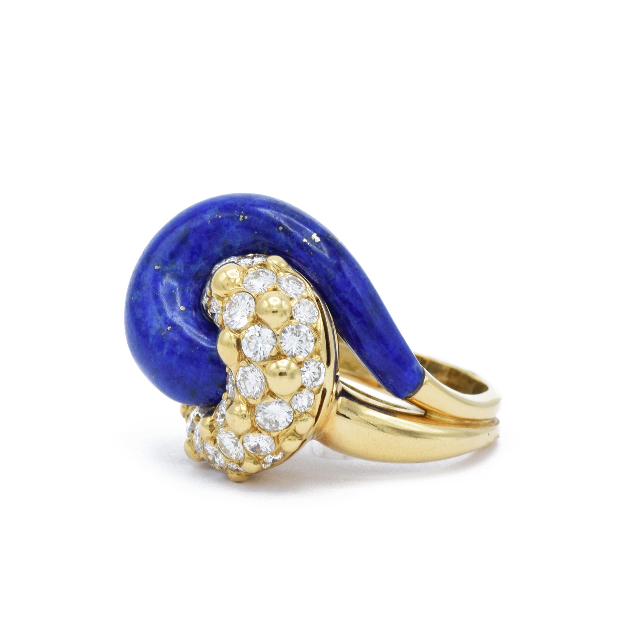 Estate Lapis Lazuli Diamond Ring