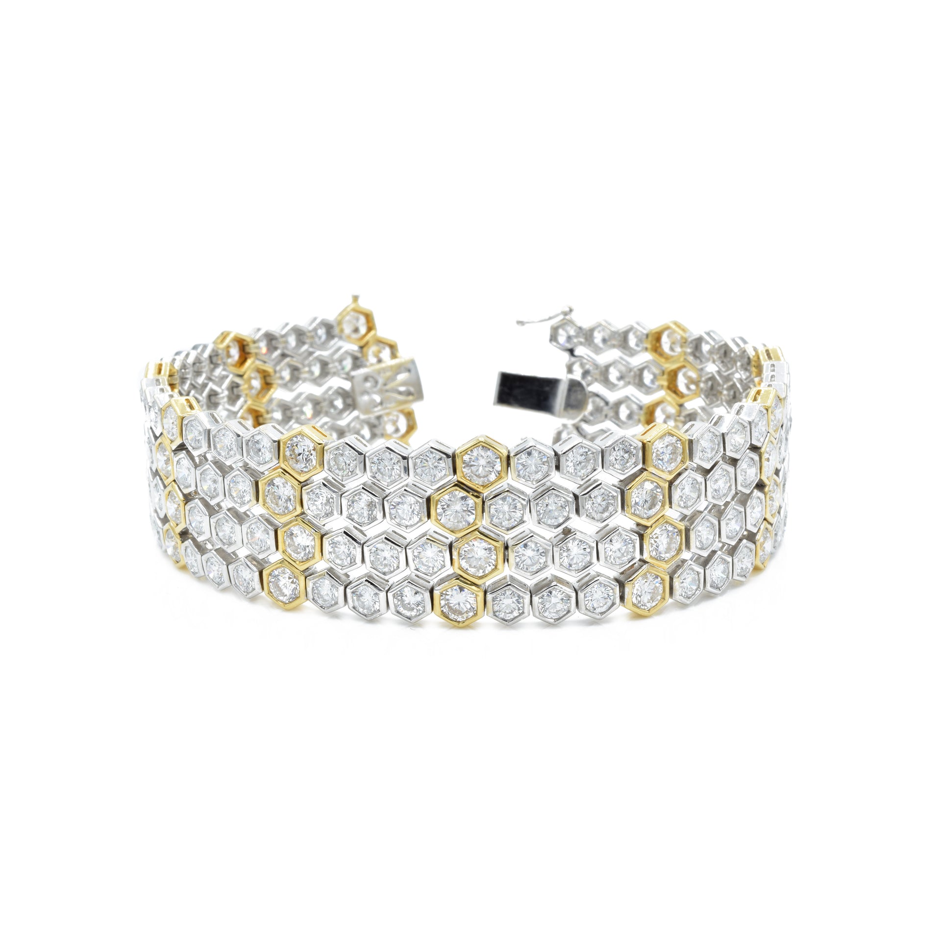 18kt Yellow and White Gold Diamond Bracelet
