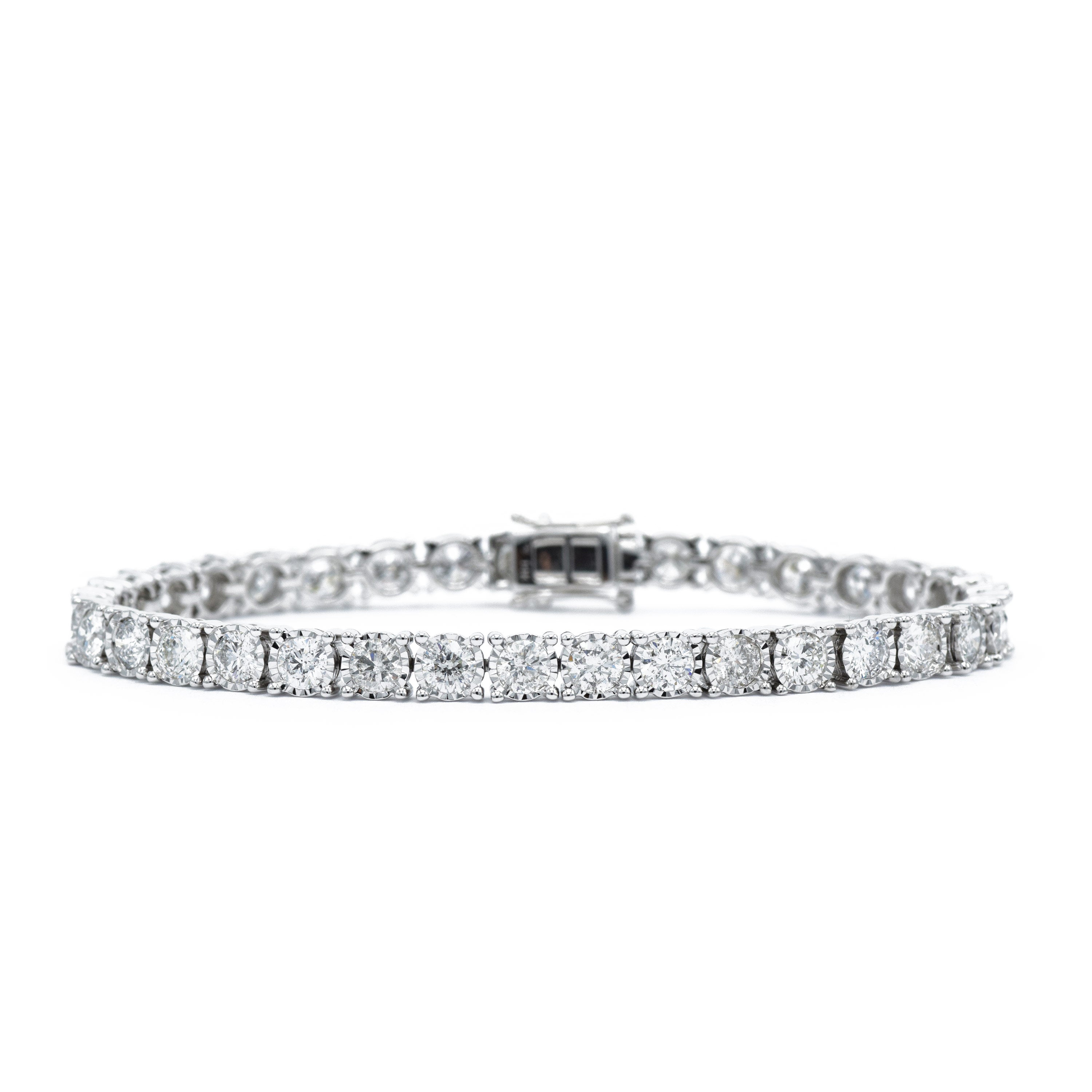 14KT White Gold 7.00CT Diamond Tennis Bracelet