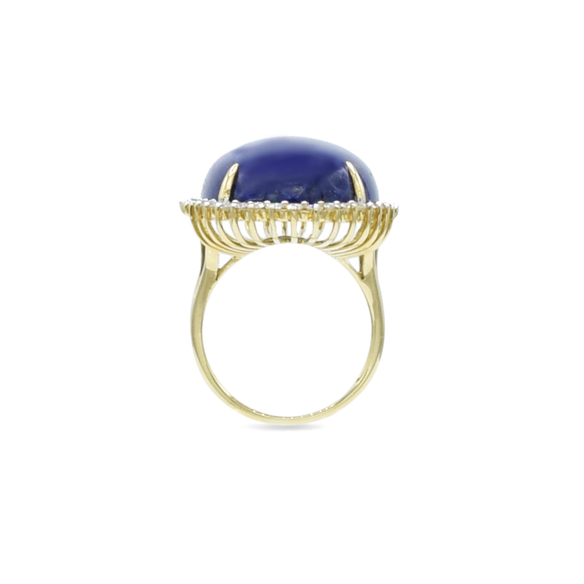 Lapis and Diamond Ring Set in 18kt Yellow Gold