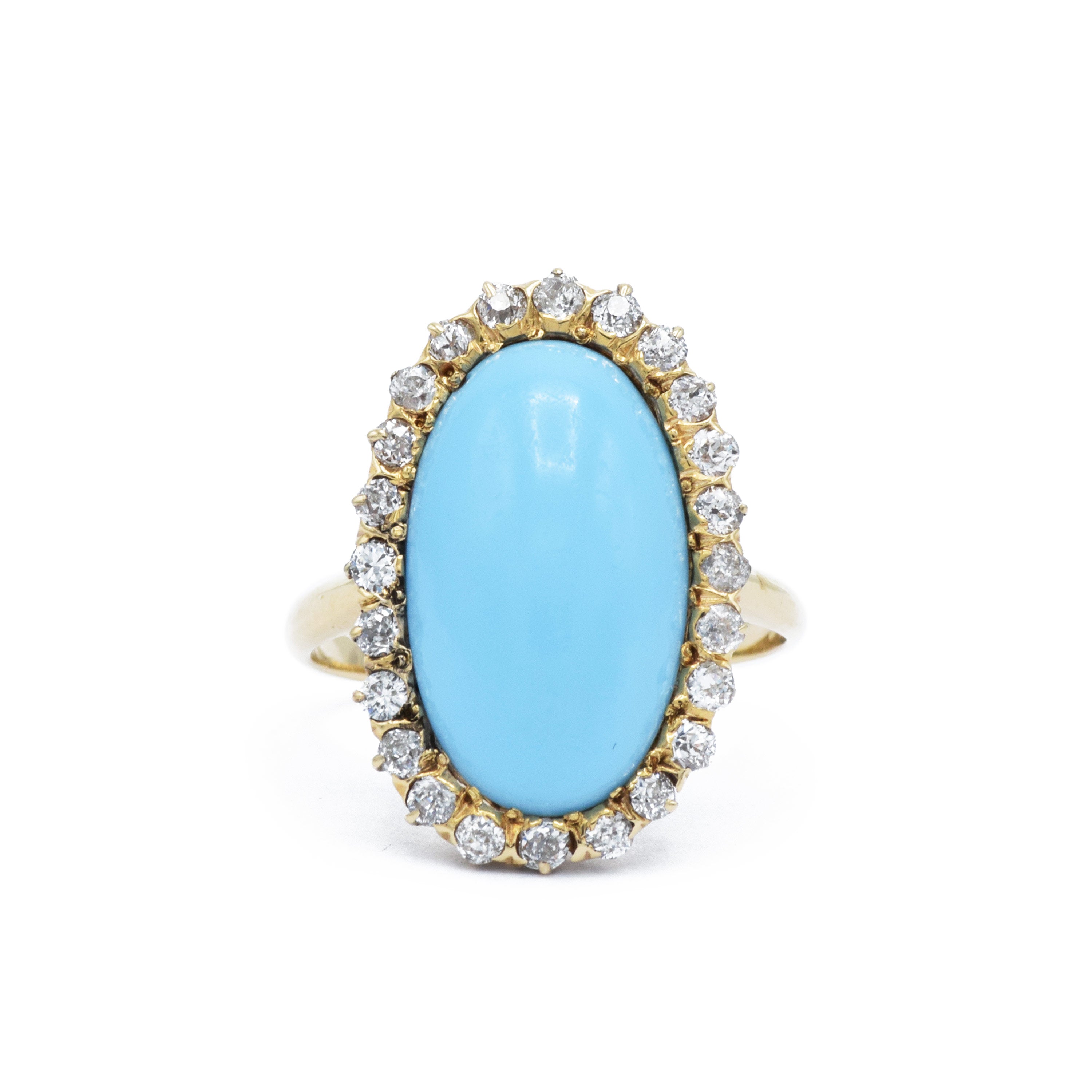 Estate Circa 1920 Natural Turquoise Ring