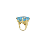 Estate 14KT Yellow Gold Aquamarine Ring