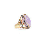 18KT Rose Gold Amethyst And Mother Of Pearl Ring