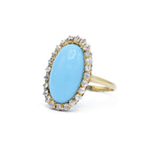 Estate Circa 1920 Natural Turquoise Ring
